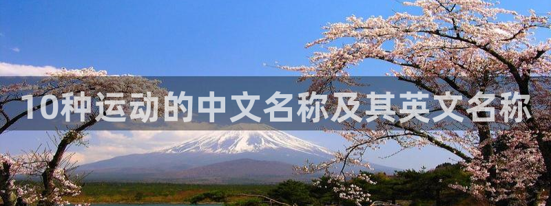 10种运动的中文名称及其英文名称